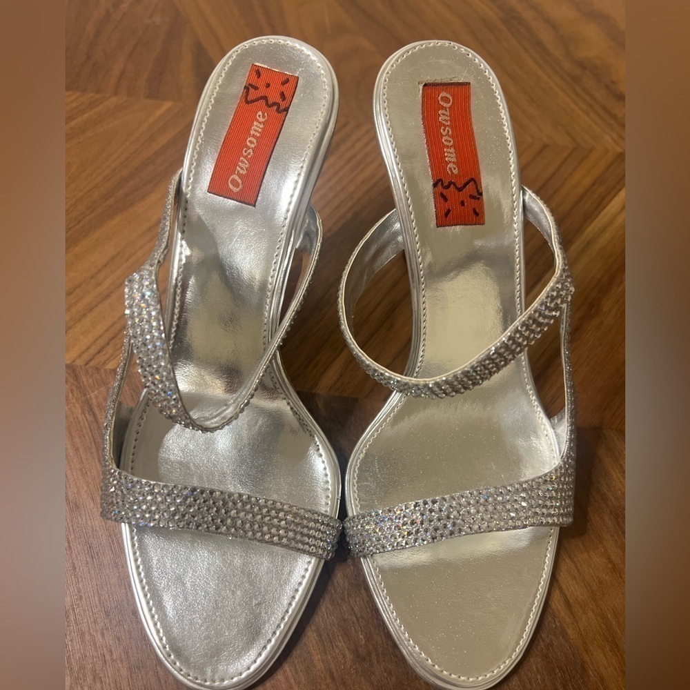 Bridal Swarovski crystal heel shoes sandals
